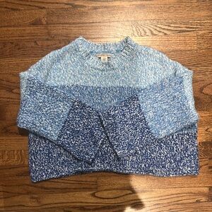 Sincerely Jules Blue Crew Neck Sweater with Ombré Effect